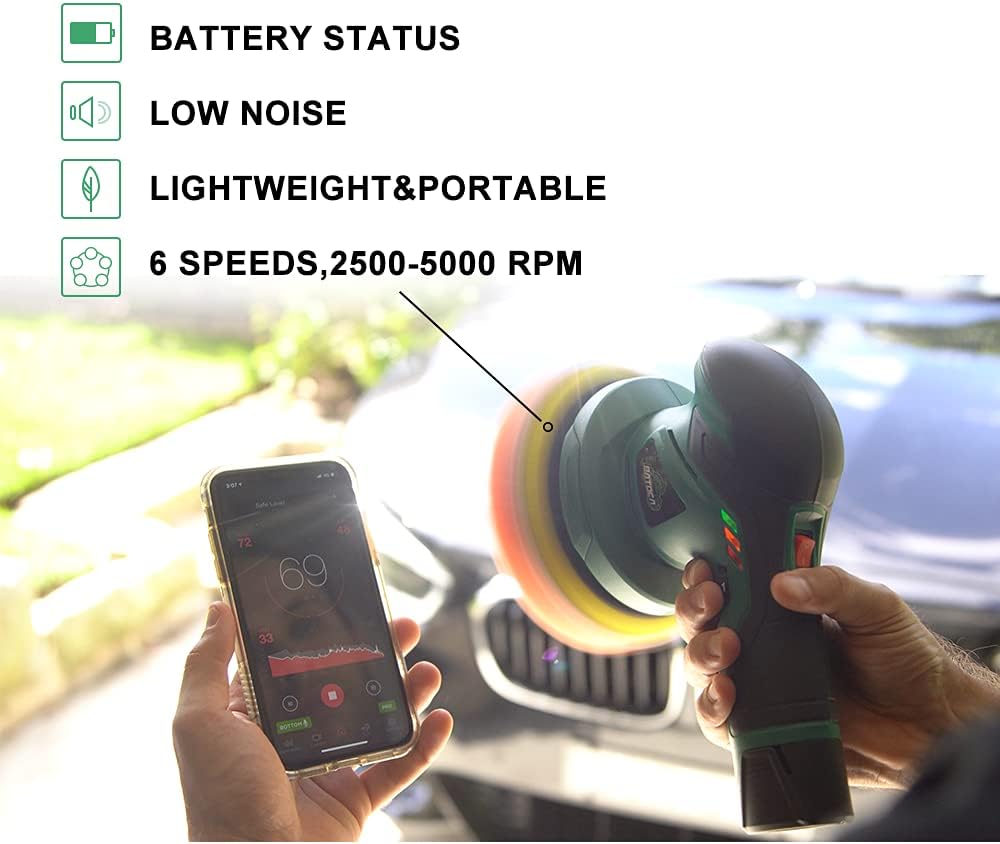 Cordless Car Buffer Polisher with 12V Lithium Rechargeable Battery G489