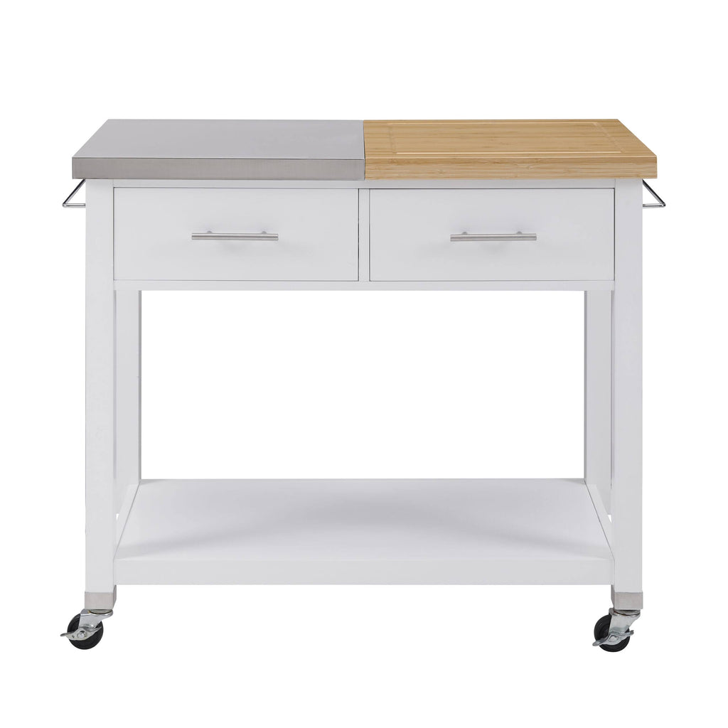 White Kitchen Cart J559