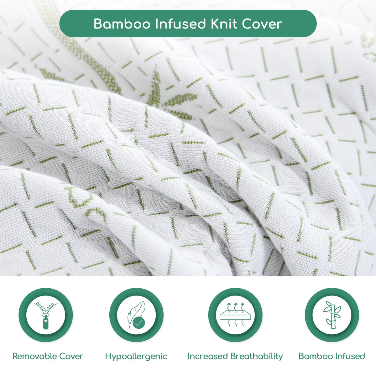 6 inch Twin Memory Foam Mattress with Bamboo Cover G36335
