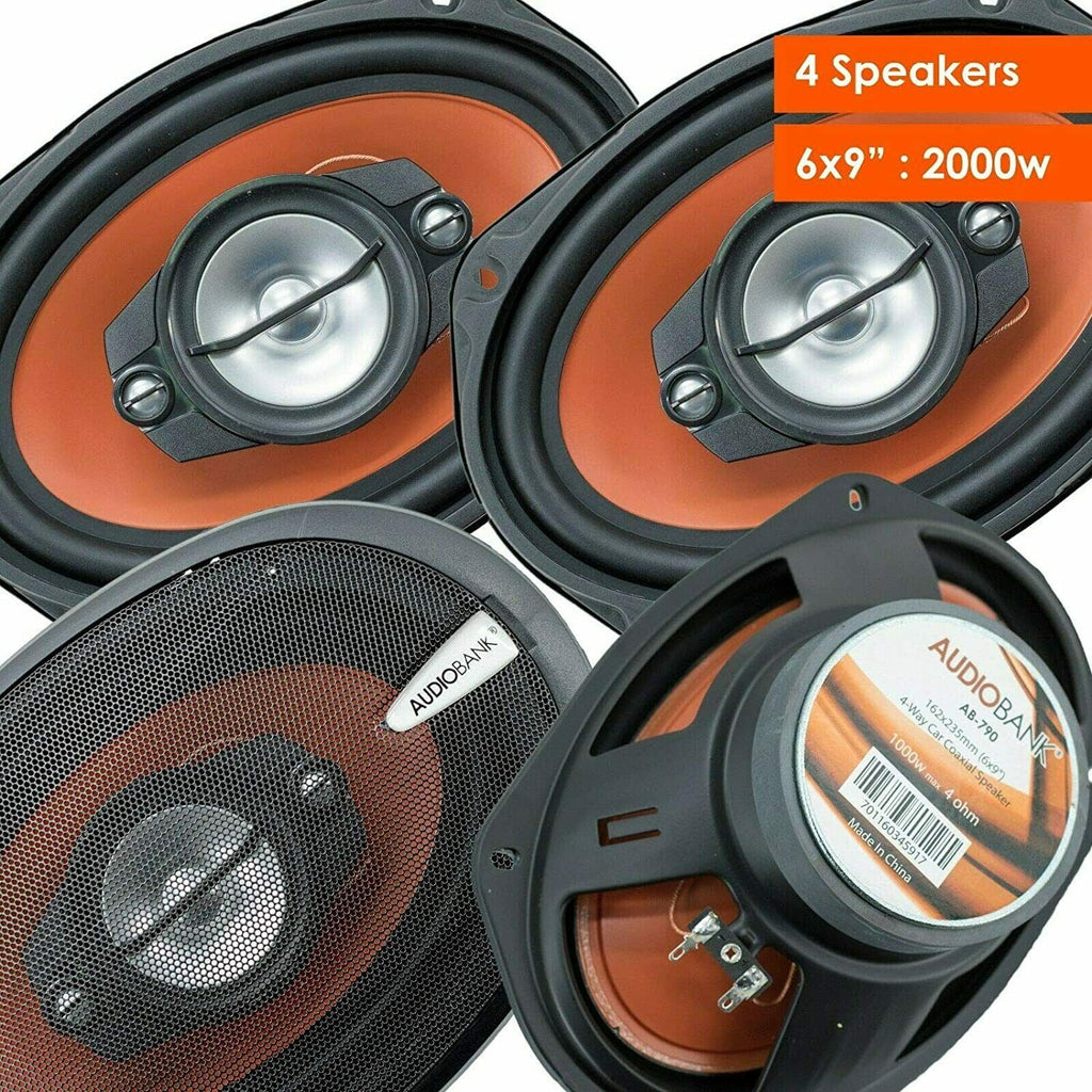 6x9" 2000 Watt 4-Way Car Audio Speakers R6794