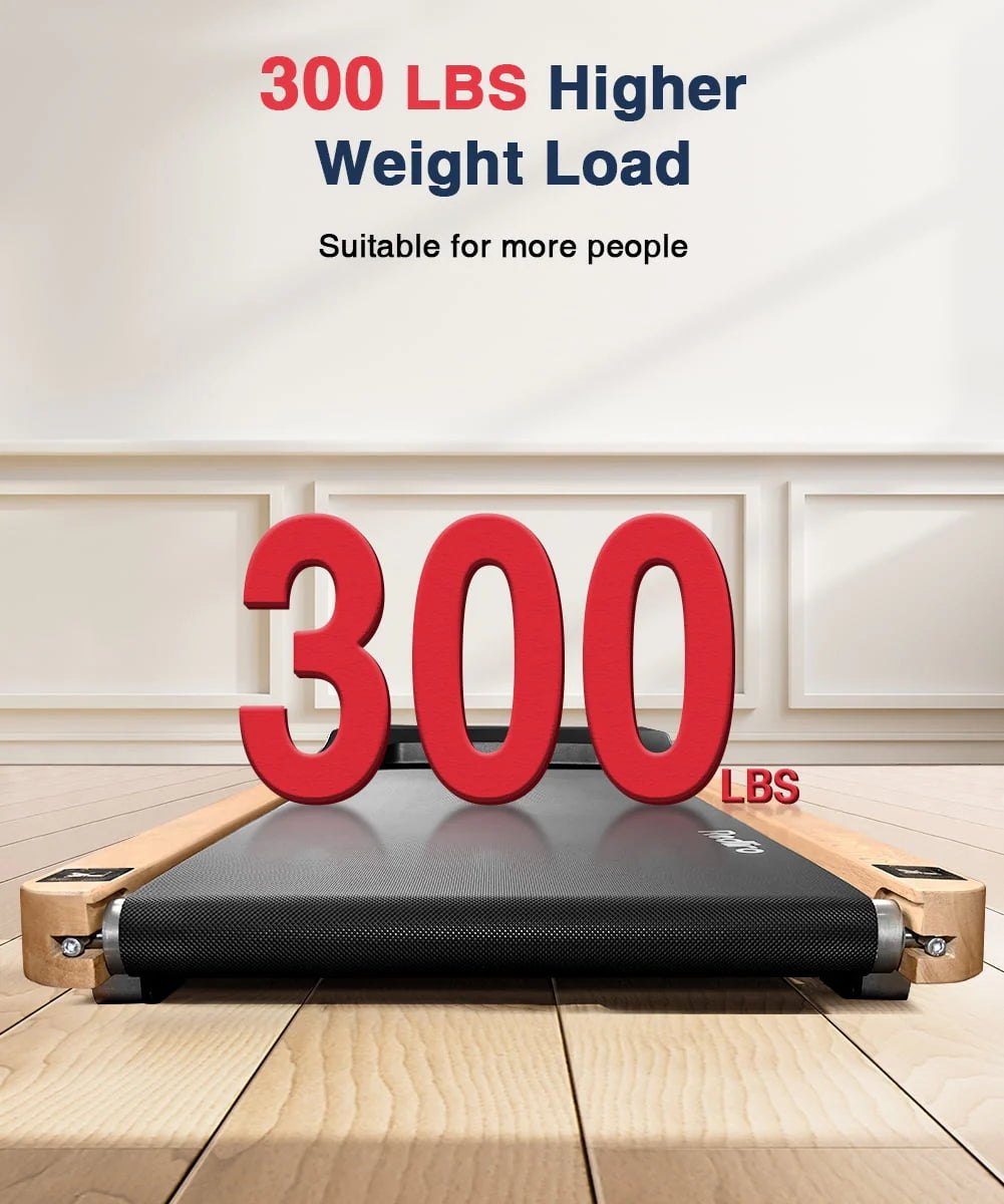 Wood Under Desk Treadmill 300 lb Capacity 2.25HP D390