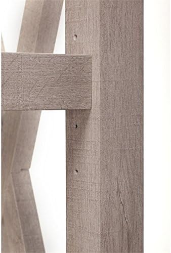 5 Shelf Bookcase in Washed Gray O54091