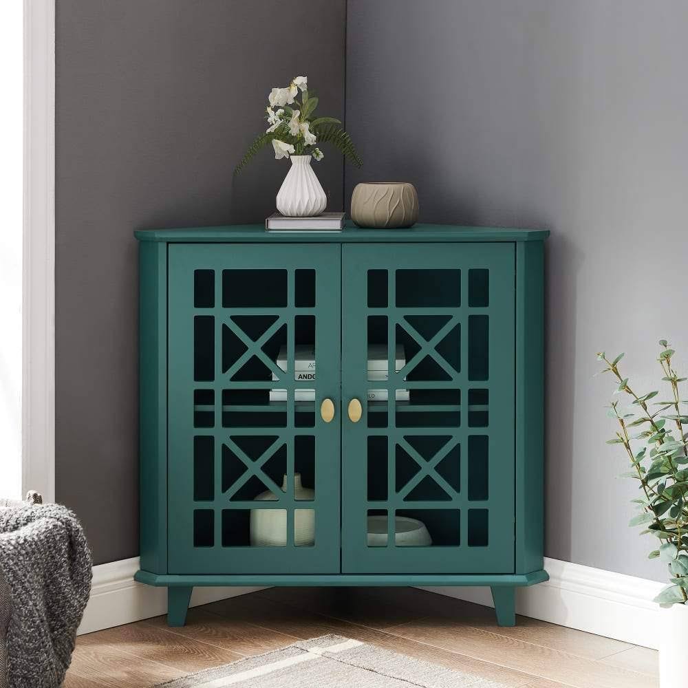 Black Corner Accent Cabinet R40017