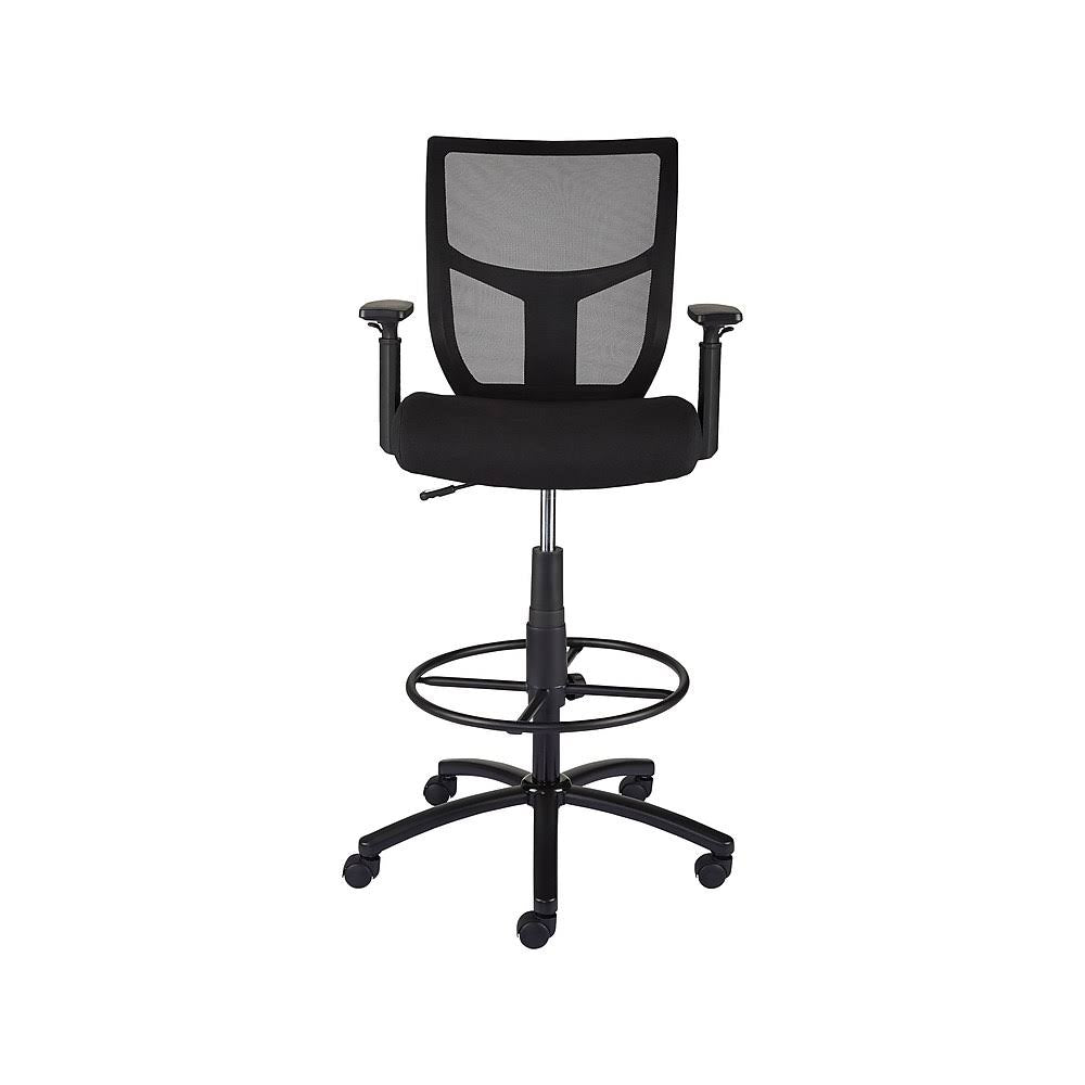 Black Mesh and Fabric Stool H6321