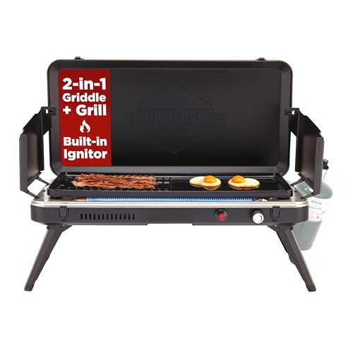 2-in-1 Gas Camping Grill and Griddle Combo N80688