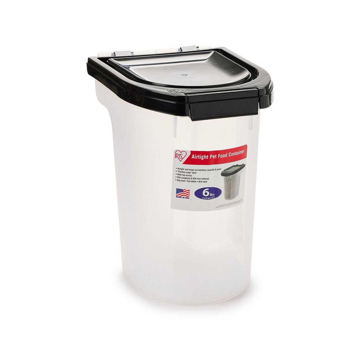 Black Airtight Pet Food Storage Container W9902