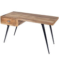 Natural Wood & Metal Desk Q428740