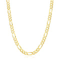 18K Gold Over Sterling Silver 6mm Figaro Chain Necklace R2778