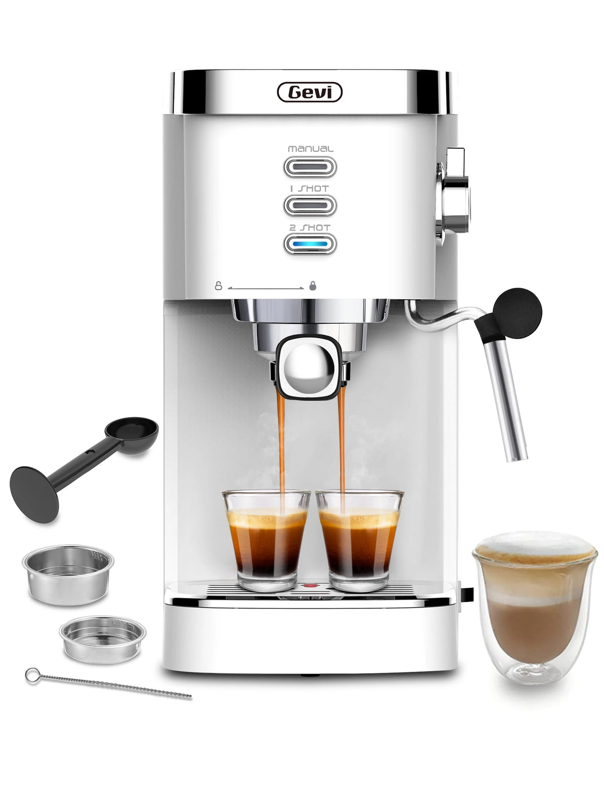 20 Bar Espresso Machine with Milk Frother Wand J74502