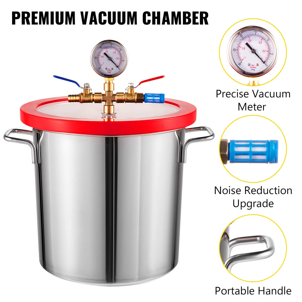 3.6CFM Dual Stages Vacuum Pump with Manifold Gauge Set H276