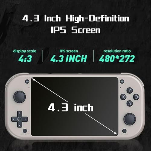 Handheld Game Console 4.3" IPS Screen Retro Game Player 64G J502