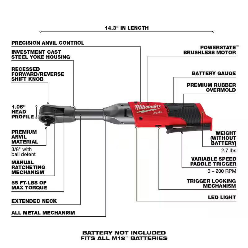 12V Cordless 3/8 in. Impact Wrench and Ratchet X385