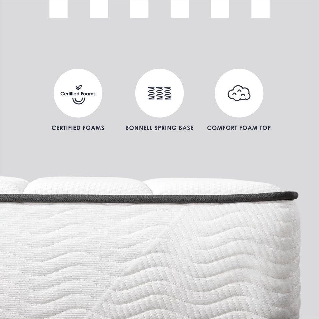 8 Classic Bonnell Spring Mattress with Comfort Foam Top, Full Q498113