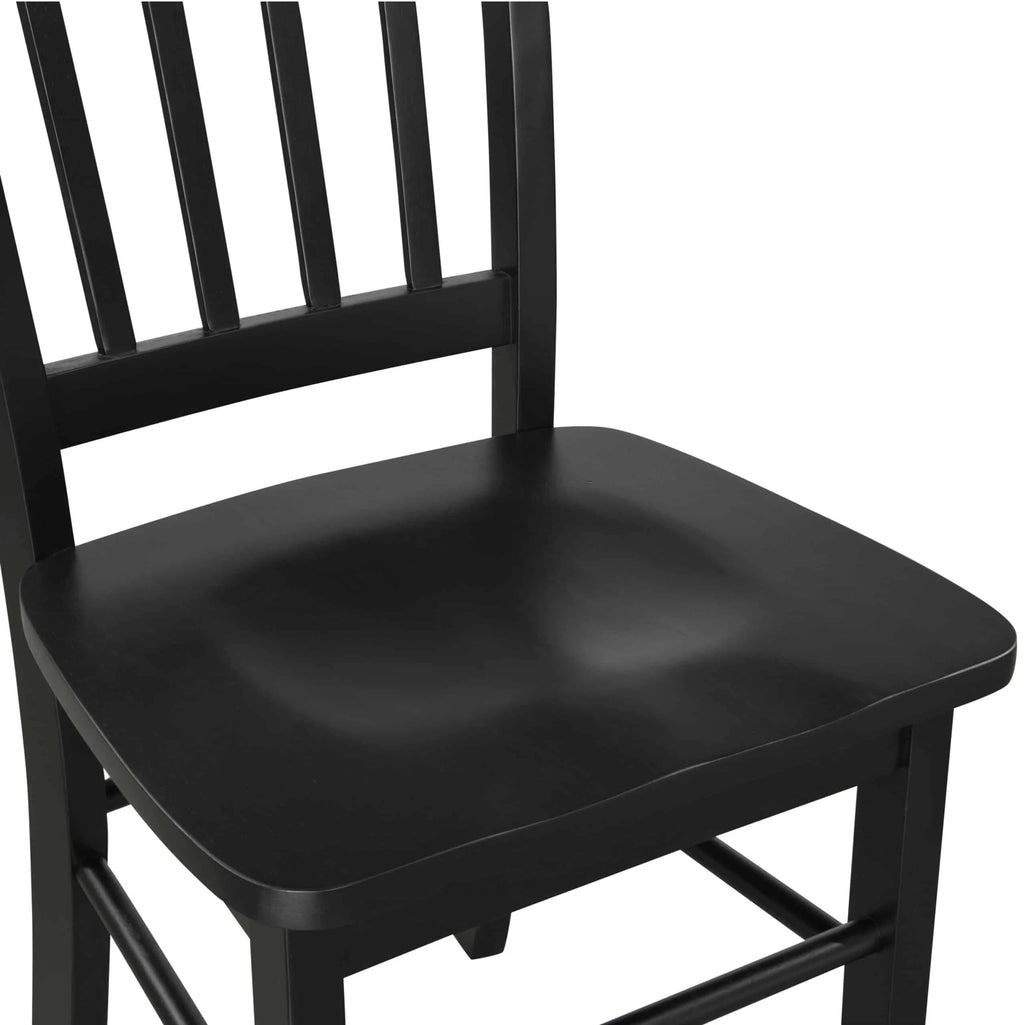 Black Rubberwood Dining Chairs Set of 2 J2340