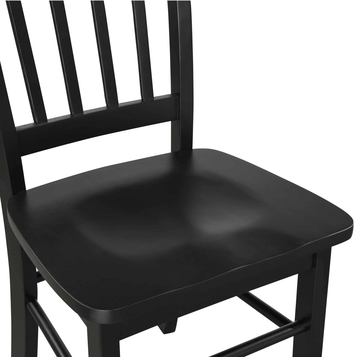 Black Rubberwood Dining Chairs Set of 2 J2340