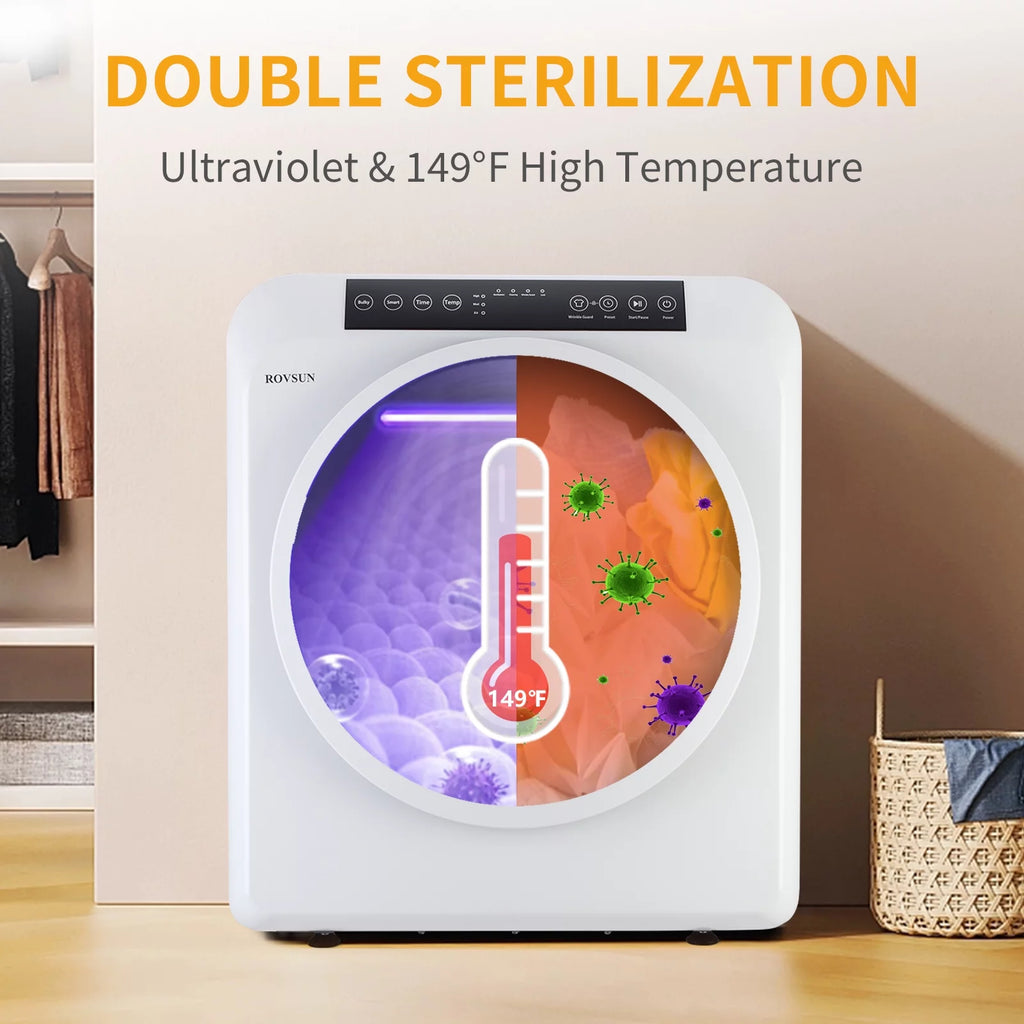 13.2LB Portable Front Load Laundry Dryer White L31729