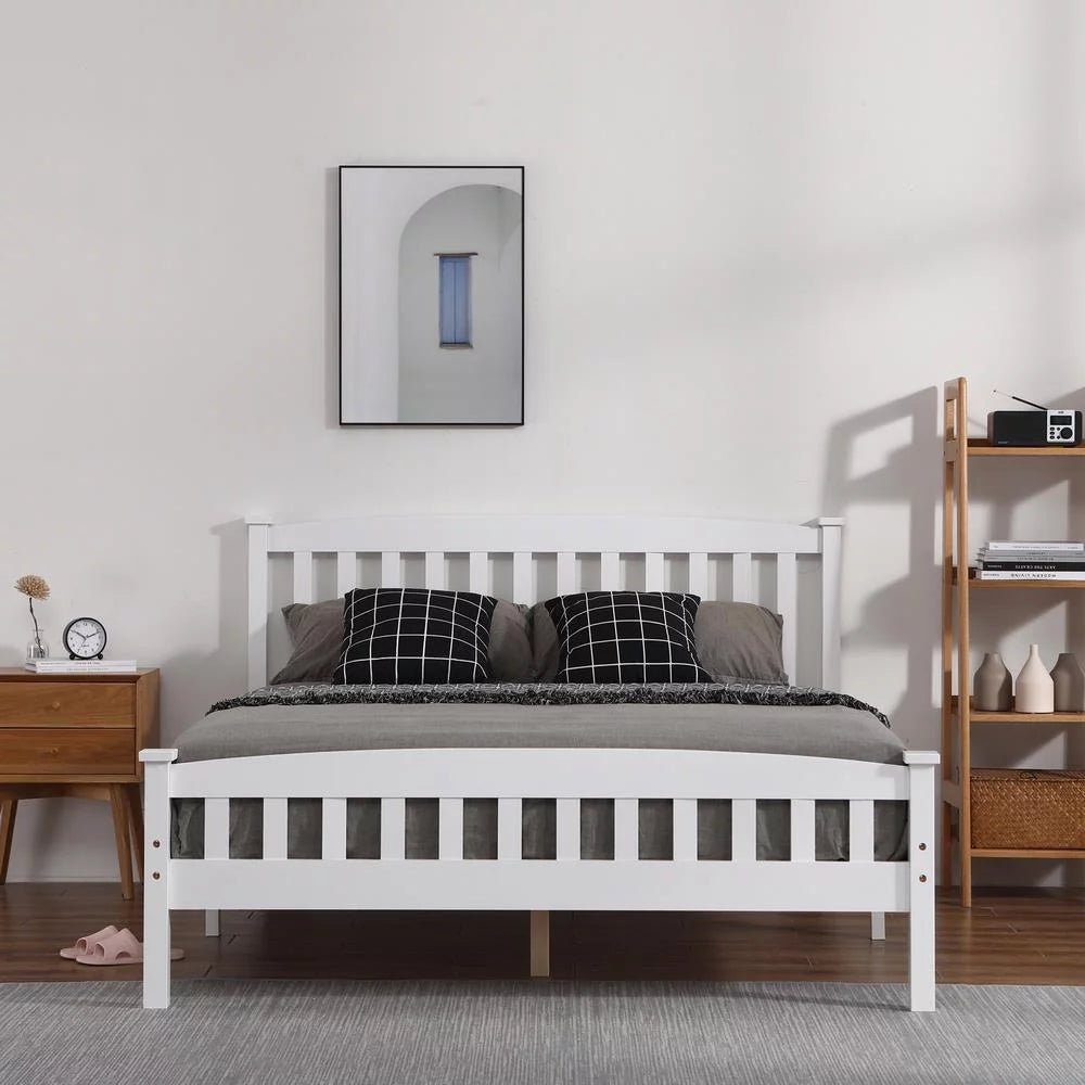 Full Bed Frame Wood with Headboard T10044