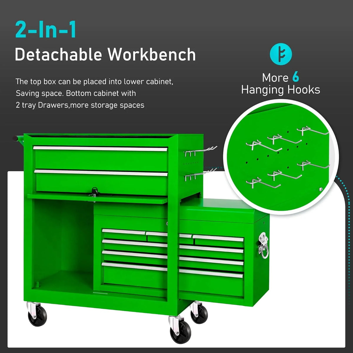 Rolling Metal 8 Drawer Tool Chest & Cabinet S503