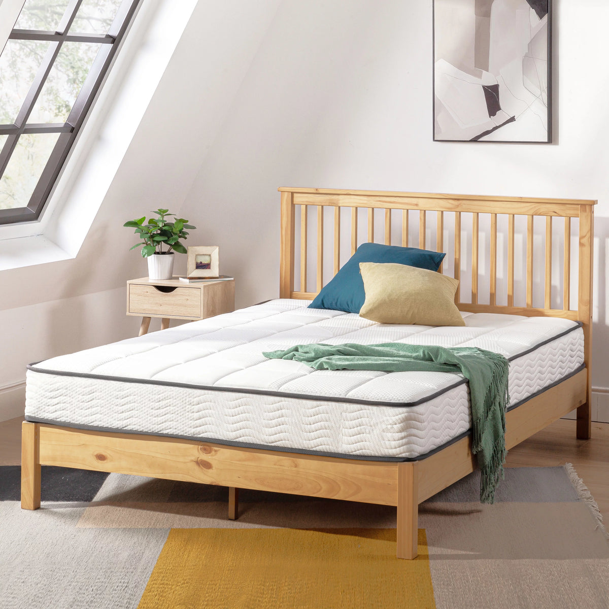 8 Classic Bonnell Spring Mattress with Comfort Foam Top, Full Q498113