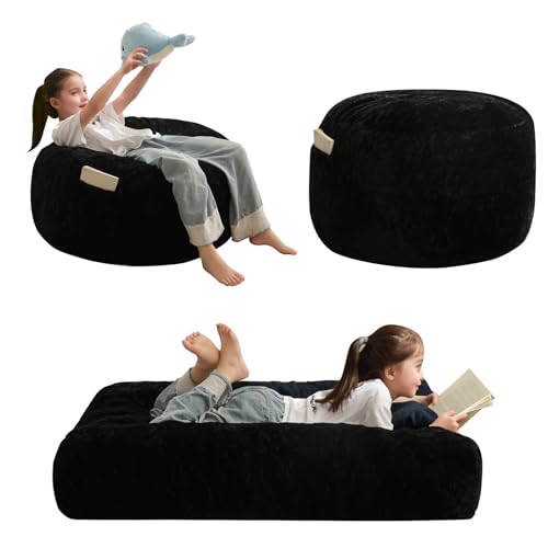 Beige Convertible Bean Bag Chair Bed M809009