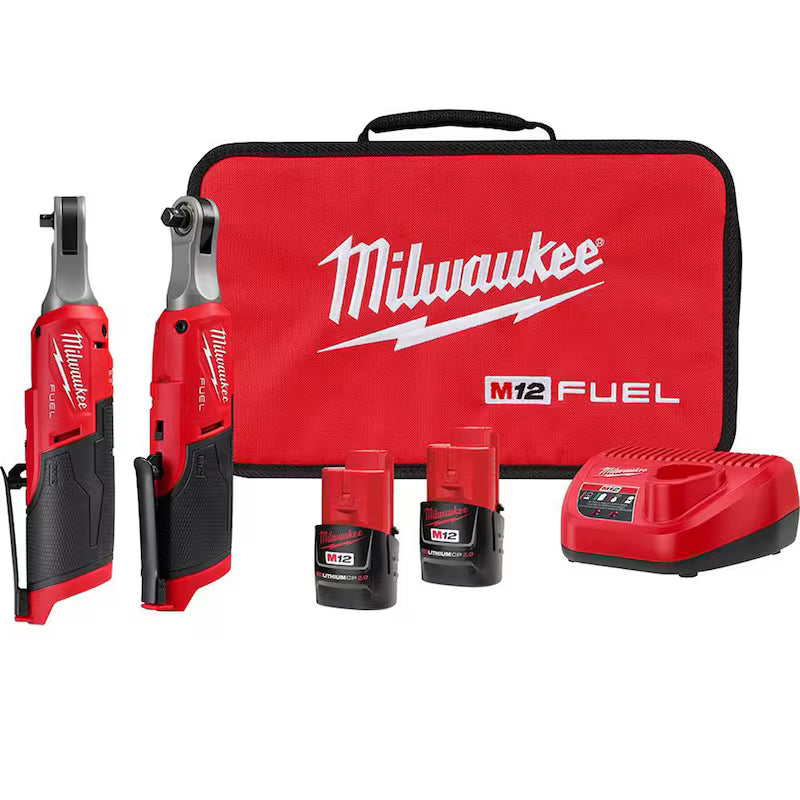 12V Li-Ion Brushless Cordless High Speed 3/8 in. Ratchet and 1/4 in. Ratchet Combo Kit H540030