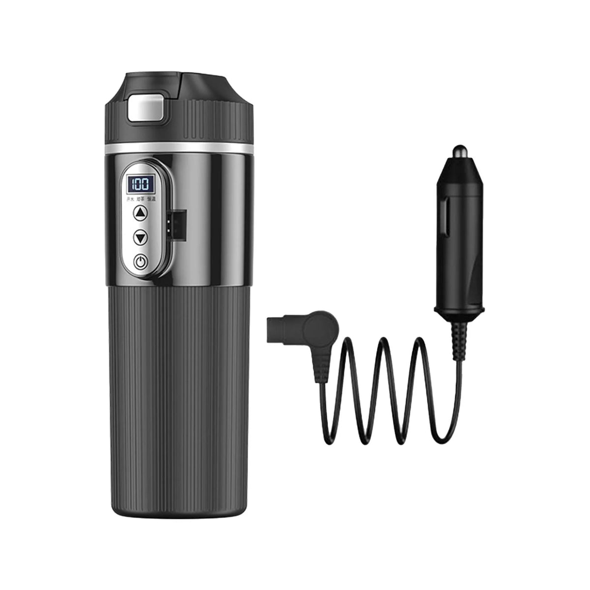 Black Portable Electric Car Heating Cup F9078