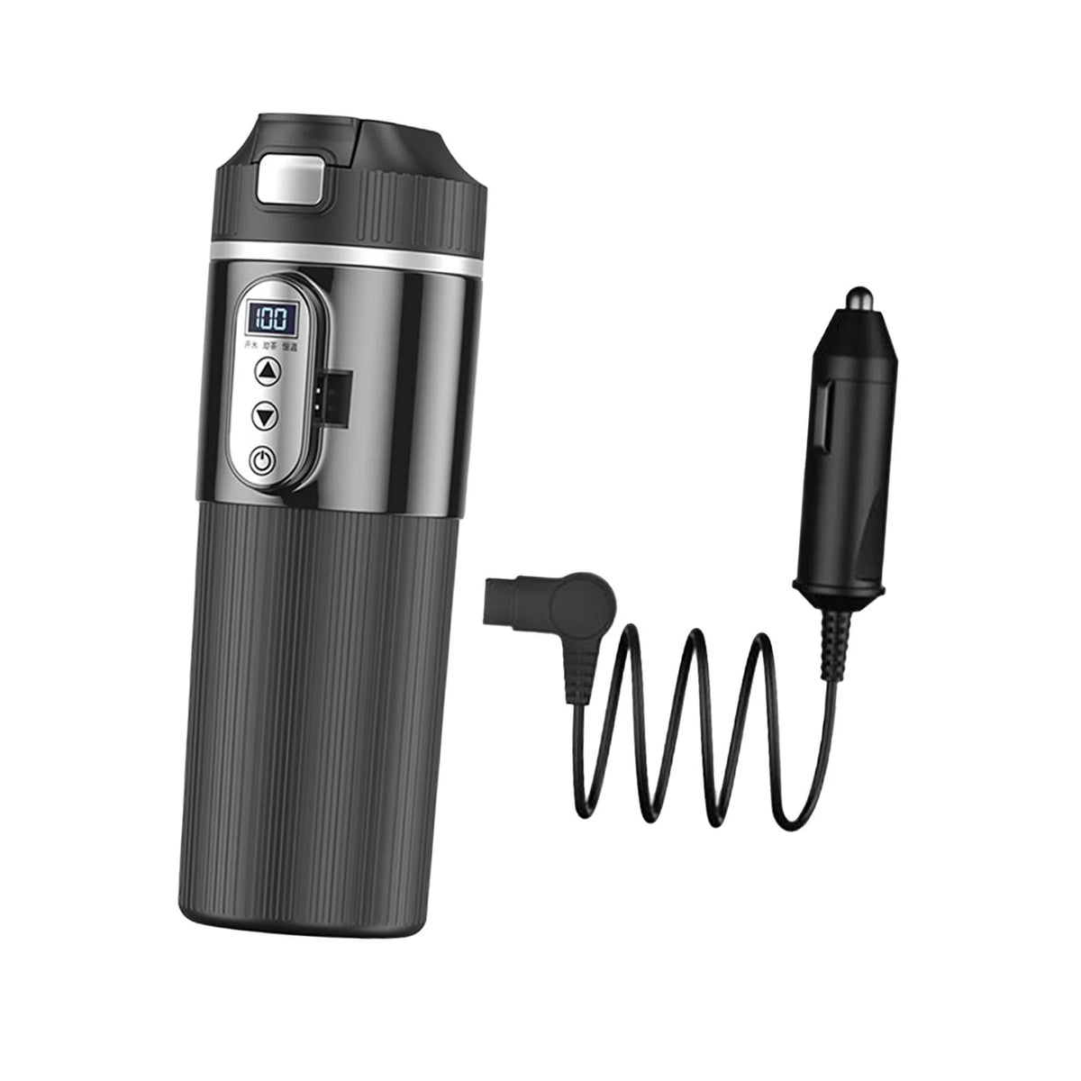 Black Portable Electric Car Heating Cup F9078