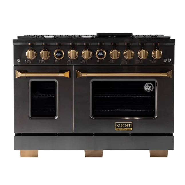 48 8 Burner Double Oven Propane Gas Dual Fuel Range Stainless Steel Y738845