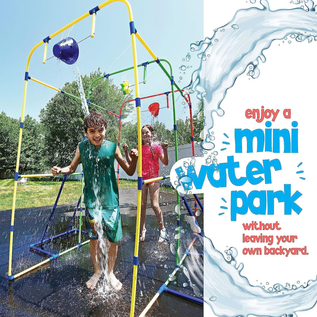 Waterpark Sprinkler Water Toy with Dump Buckets and Splash Wheel B162