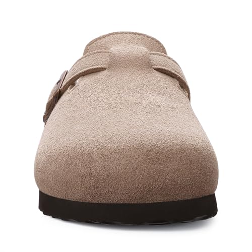 Suede Clogs with Cork Footbed Z96738