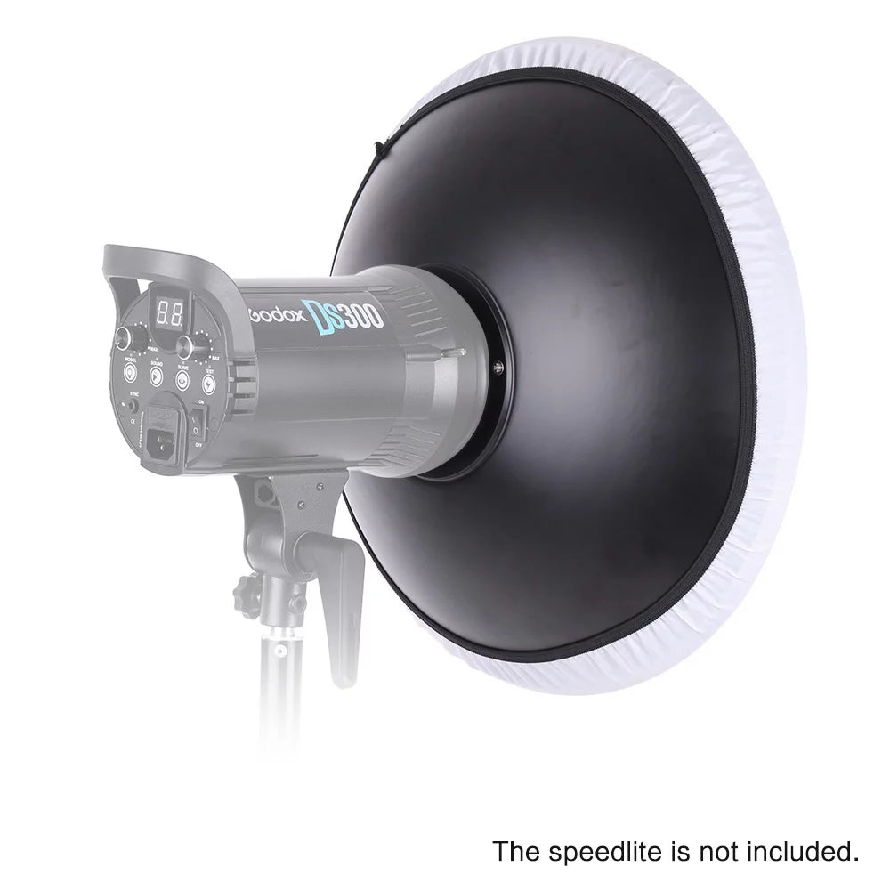 41cm Speedlite Strobe Diffuser Beauty Dish Lampshade with Reflector Honeycomb Soft Cloth L474079