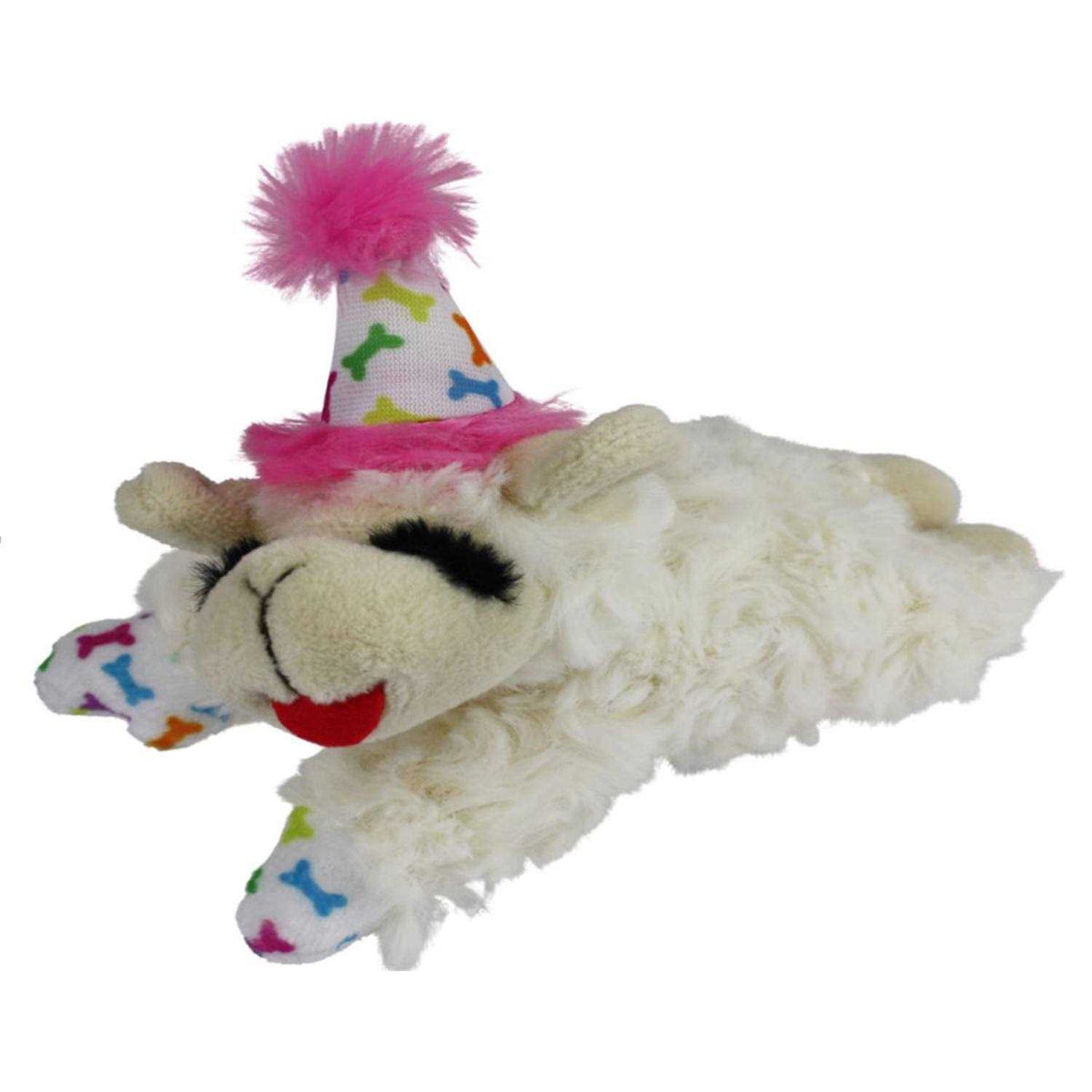 Lamb Chop Dog Toy with Birthday Hat K2487