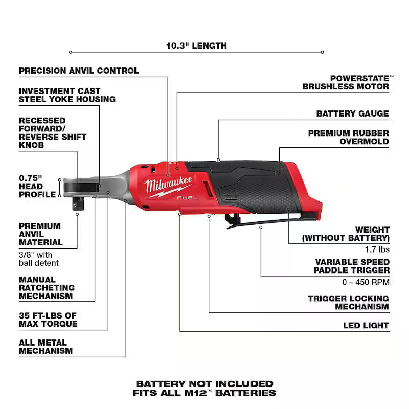 12V Cordless 3/8 in. Impact Wrench and Ratchet X385