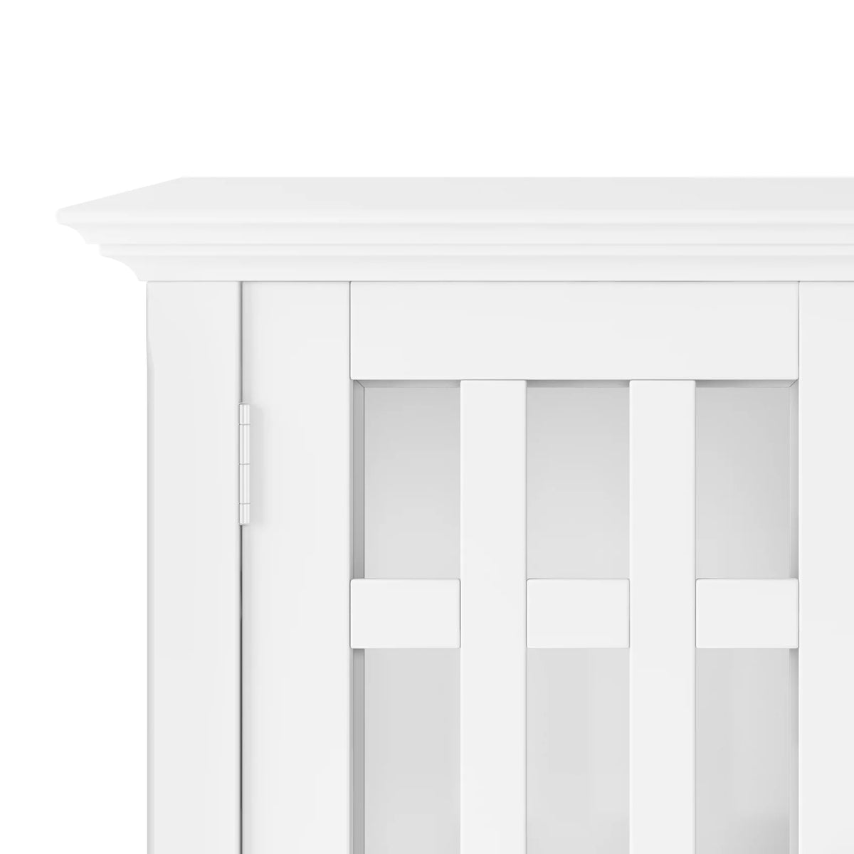 White 32 inch Wide Solid Wood Low Storage Media Cabinet G26624