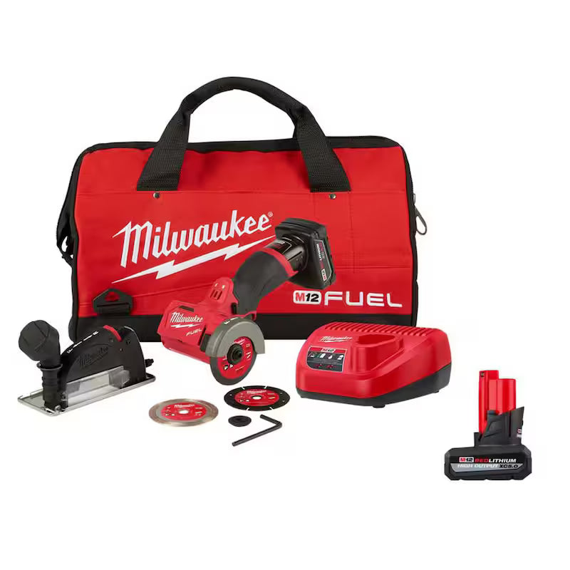 12V Cordless Brushless Cut Off Saw Kit with 5.0 Ah Battery D37873