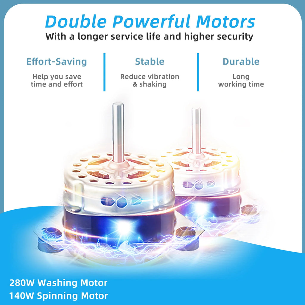 26lbs Portable Semi-automatic Twin Tub Washing Machine D90758