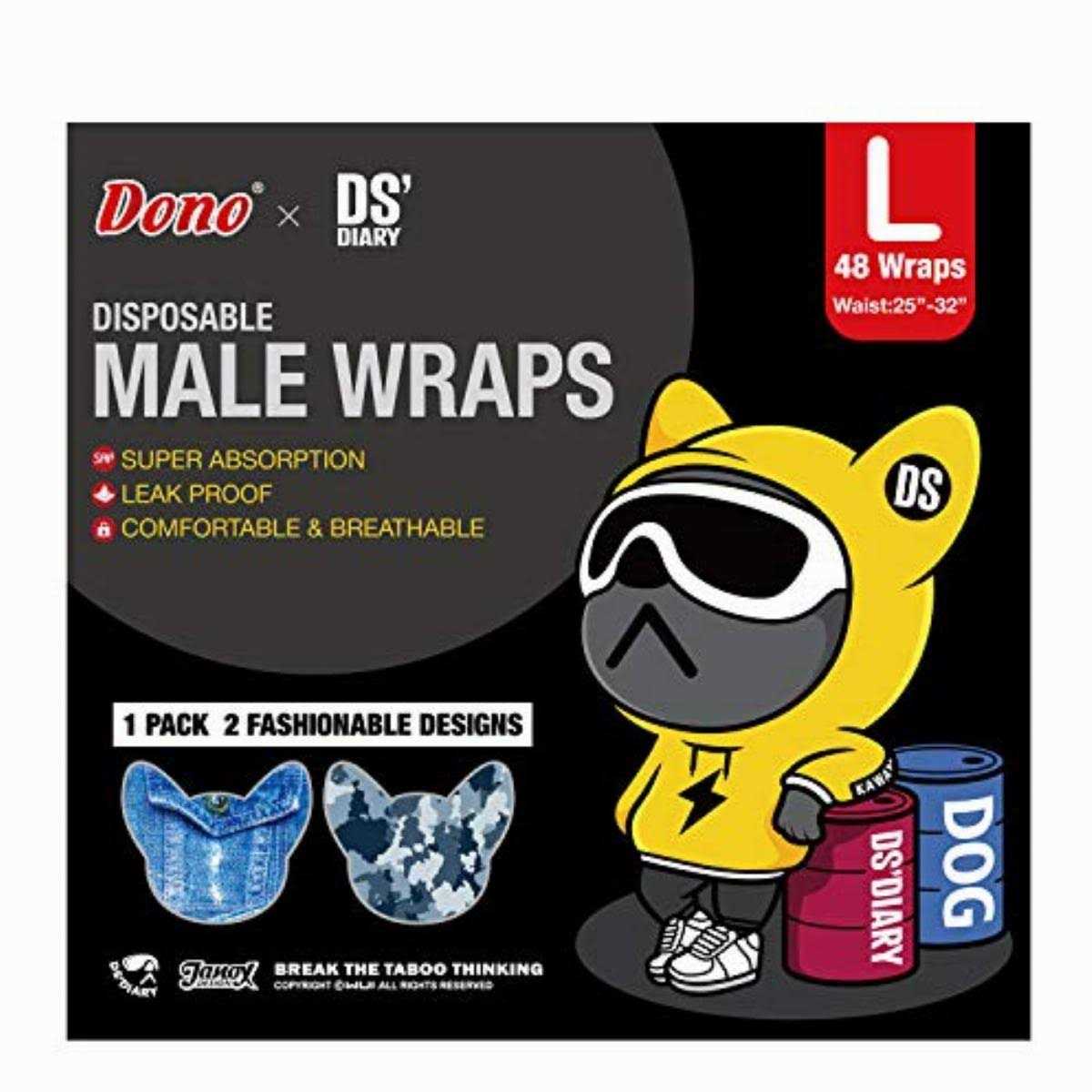 Disposable Male Dog Diapers 48 Count U764