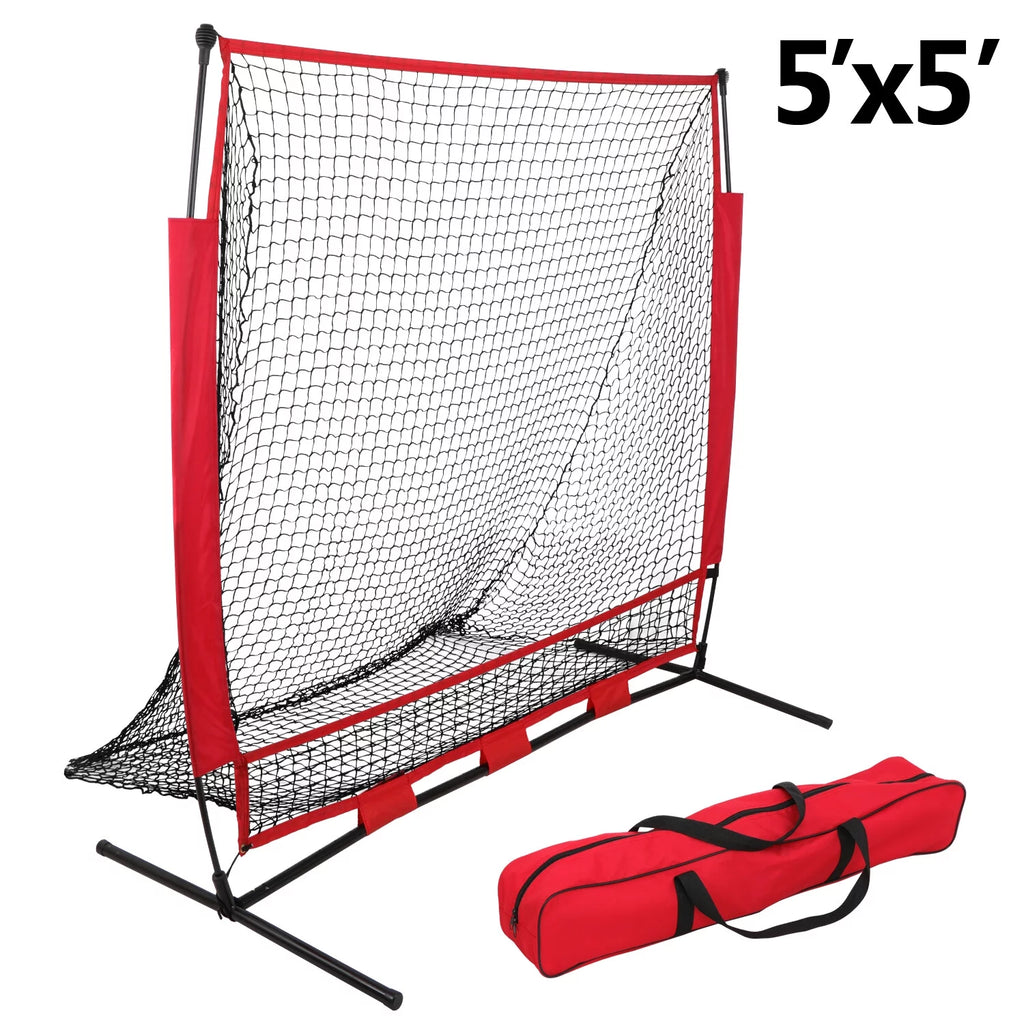 5'x5' Baseball Softball Practice Net with Metal Frame & Carry Case G8685