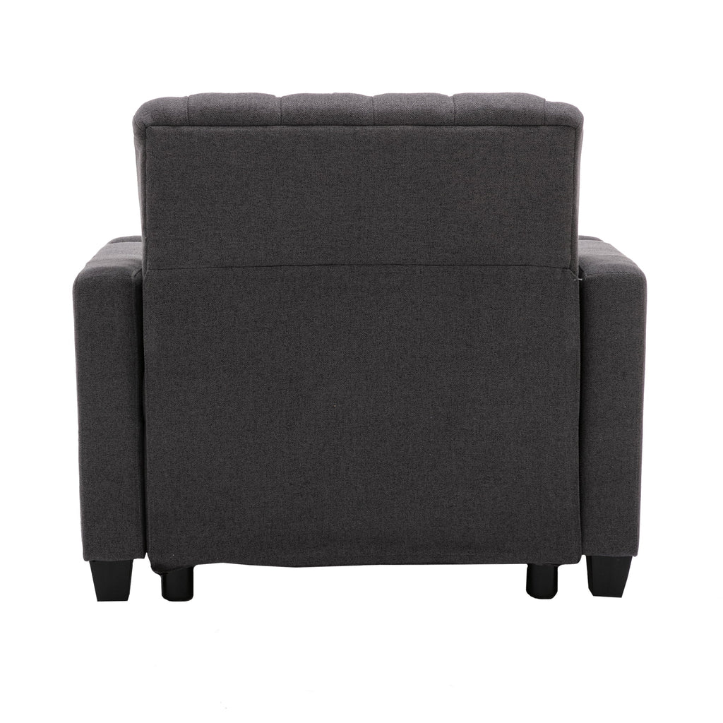 Gray 3 in 1 Sleeper Sofa with Pillow E77985