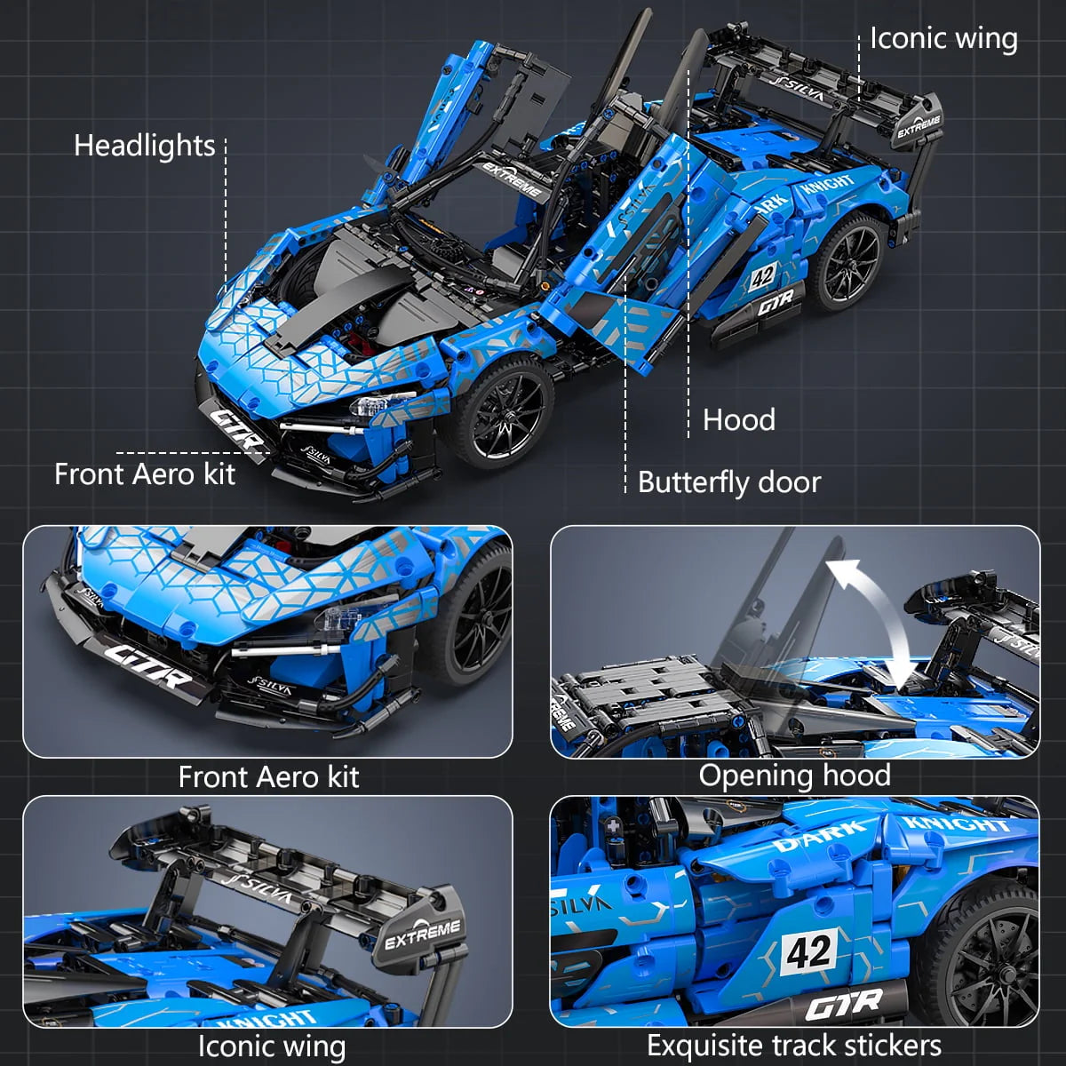 Blue Knight Building Set 2088 Pieces H67803