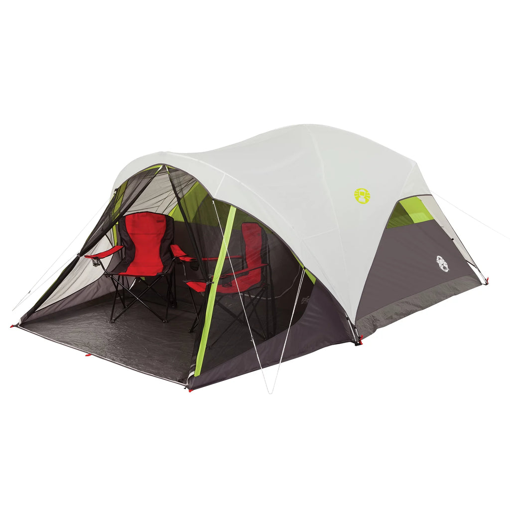 6-Person Dome Camping Tent with Screen Room, Green H426