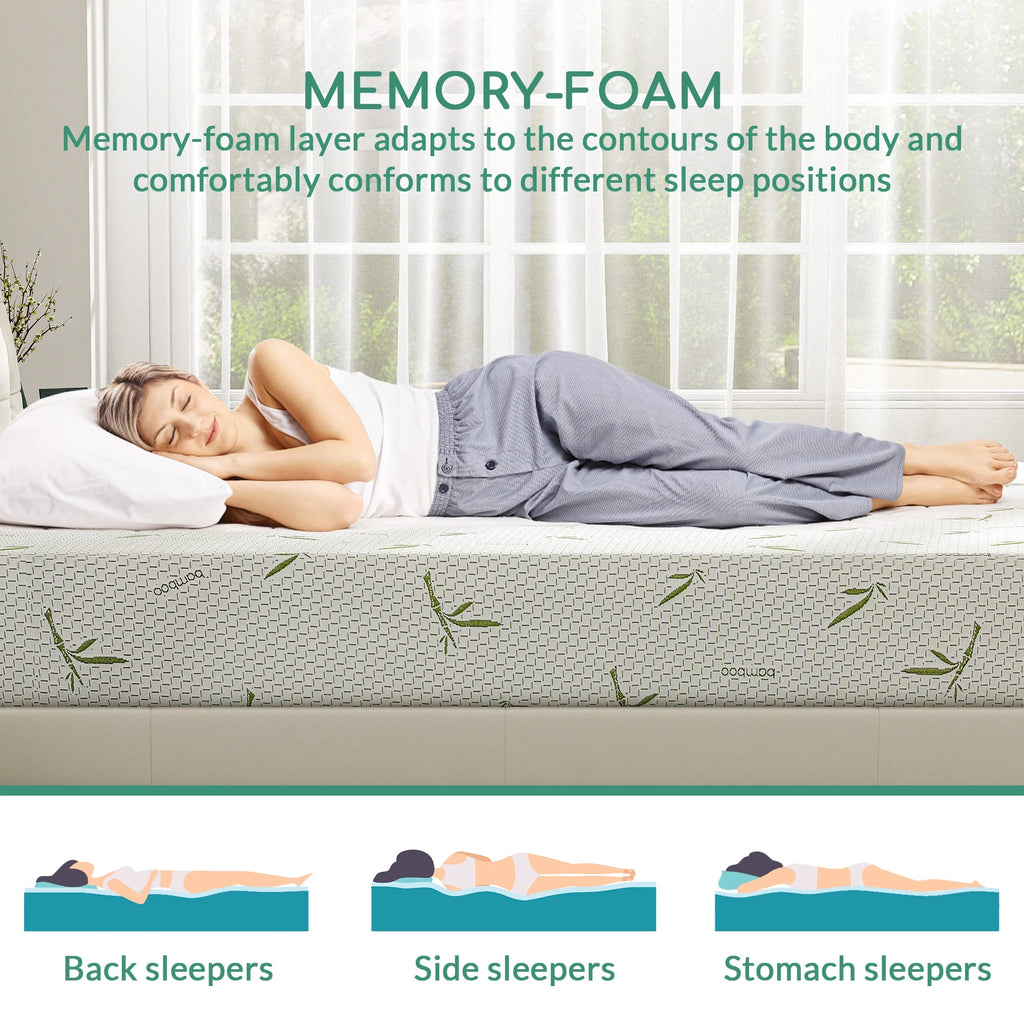 6 inch Twin Memory Foam Mattress with Bamboo Cover G36335