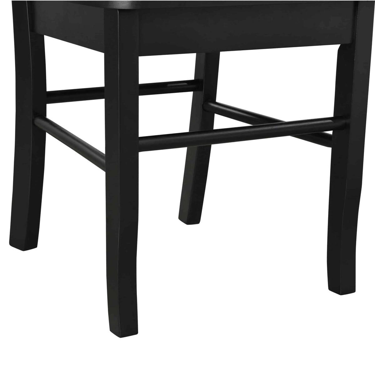 Black Rubberwood Dining Chairs Set of 2 J2340