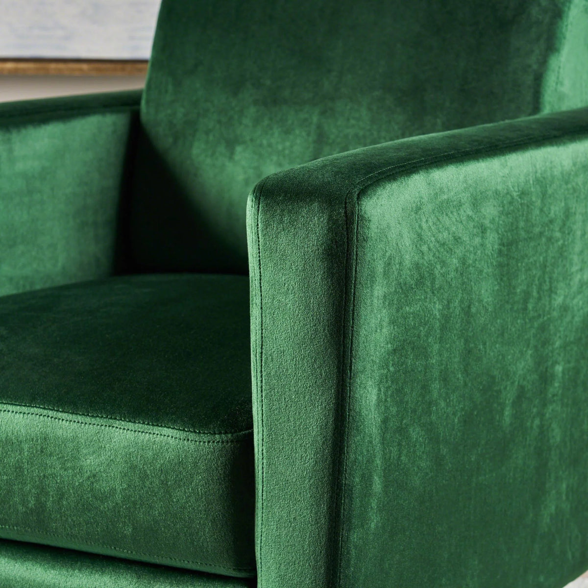 Green Velvet Push Back Recliner K17522
