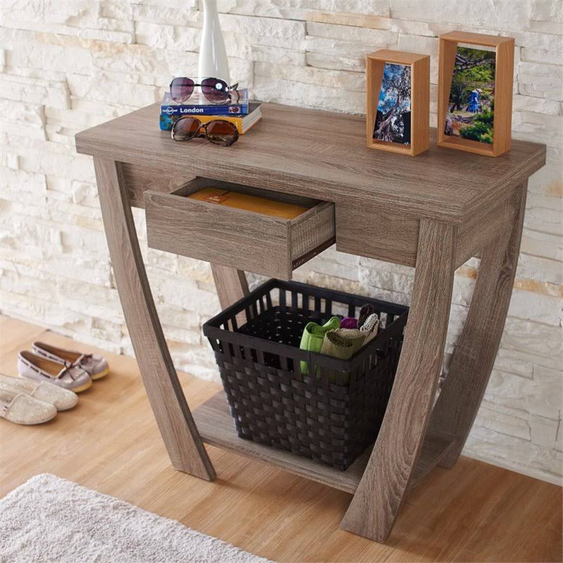 Light Oak Console Table D553
