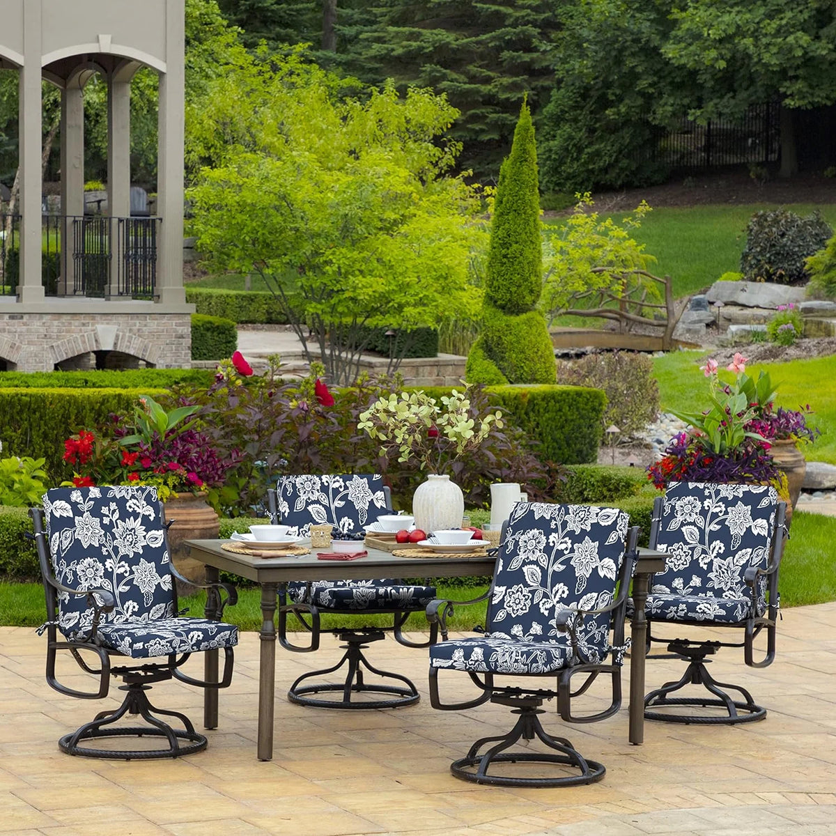 Sapphire Blue Outdoor Dining Chair Cushion 20 X 20 Y8495