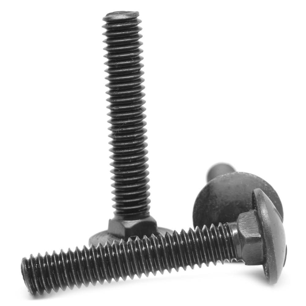 1/2-13 x 3 Coarse Thread Carriage Bolt Low Carbon Steel Black Oxide W702