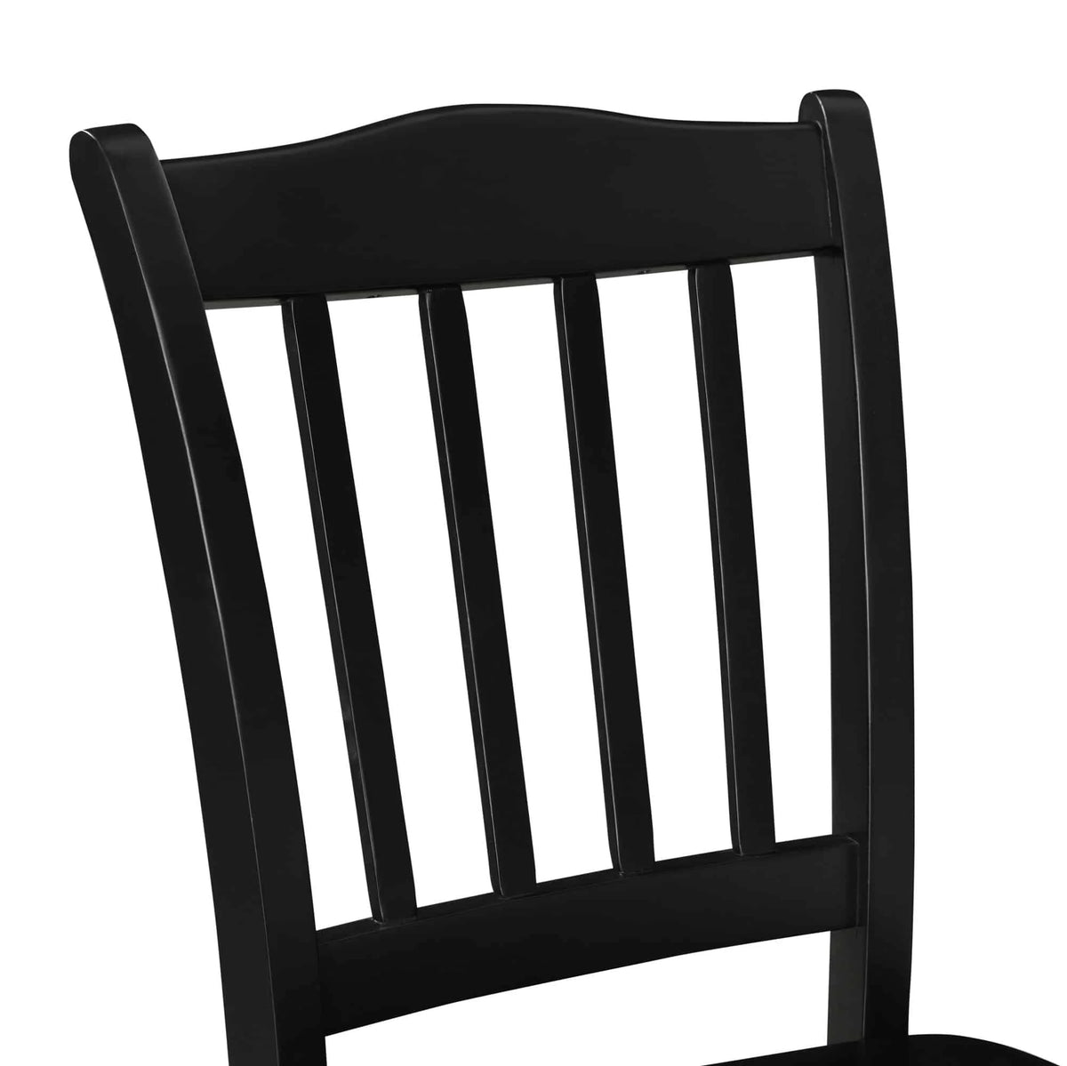 Black Rubberwood Dining Chairs Set of 2 J2340