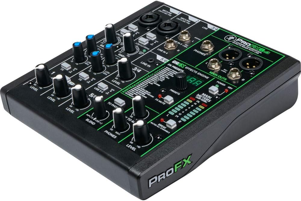 6-Channel Mixer with Built-In FX and Bag K3855