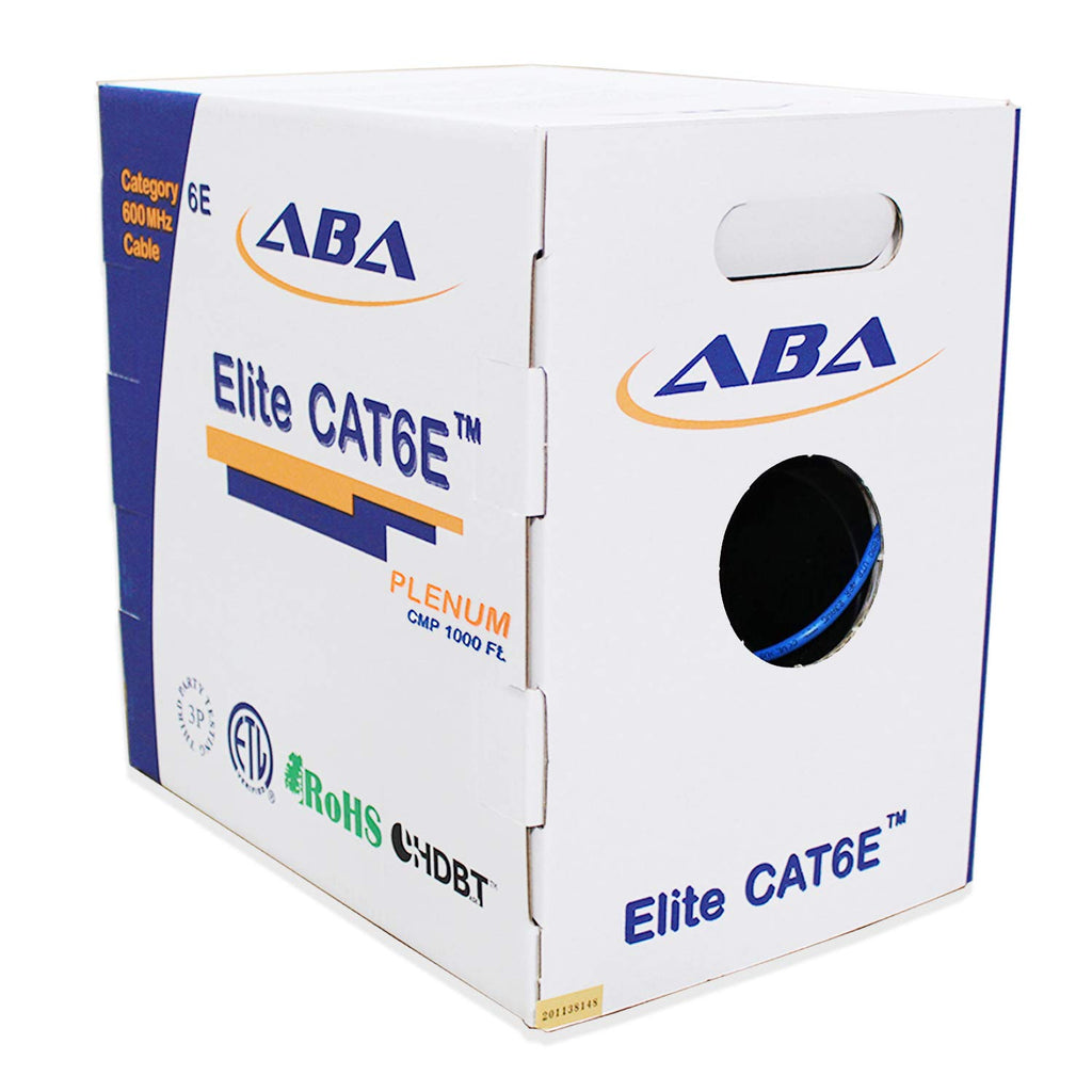 Cat6e Plenum 23AWG UTP 1000 Feet Solid Pure Copper Cable Y326
